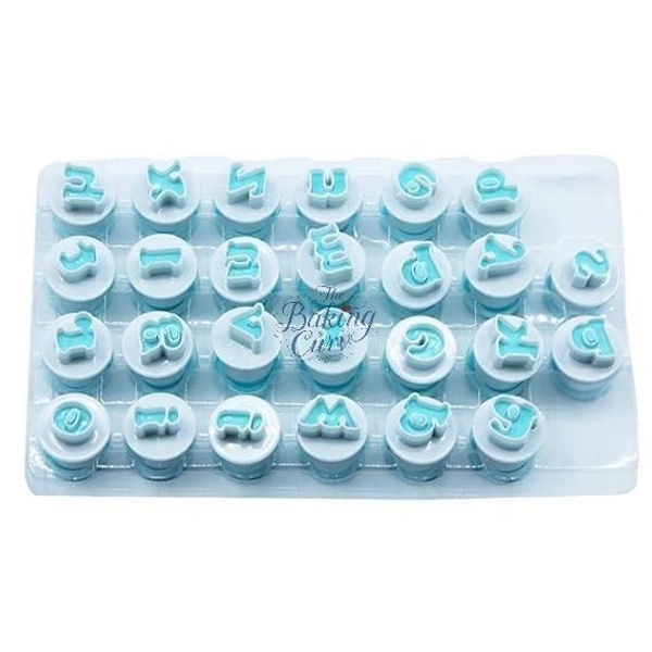 "Lowercase Alphabet Easy Push Cutter – A–Z Fondant & Cookie Letter Press Set"