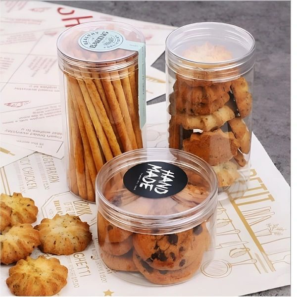 The Baking Curv Transparent Pet Jar 3" Dia 6 inch height (600ml)(CP-17) Daddy Jar 