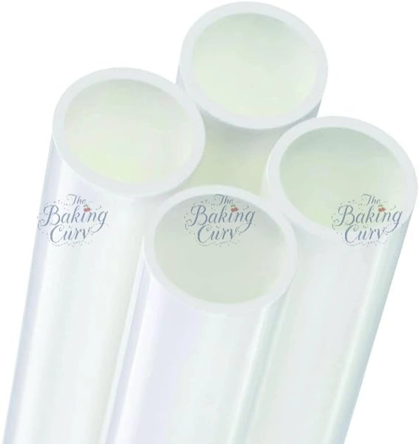 The Baking Curv Plastic Dowel Rods for Tiered Cake Support – Pack of 4 | 31.8 cm x 1.8 cm