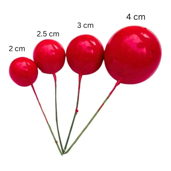 Faux Ball Red – Decorative Balls for Cakes, Crafts & Festive Decor