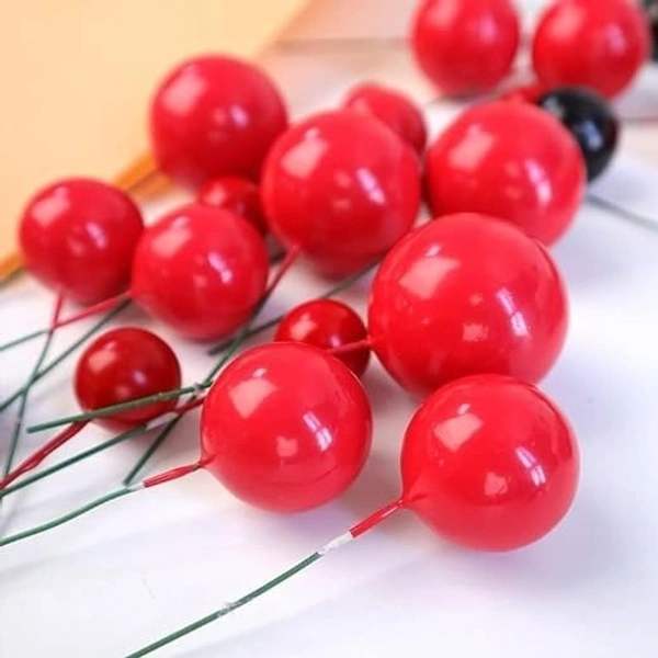 Faux Ball Red – Decorative Balls for Cakes, Crafts & Festive Decor