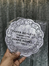 Paper Doilies | Round Placemats | Decorative Accessories | Disposable Paper Mats Silver Round (Pack of 100) - 7.5 Inch