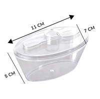 THE BAKING CURV MOOUSE CUP OVAL BIG WITH FORK (DK-131) - PACK OF 12