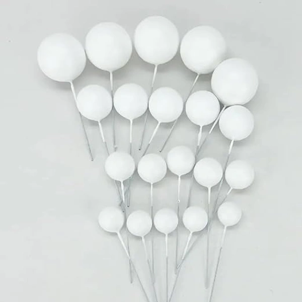 Faux Ball White – Decorative Balls for Cakes, Crafts & Festive Decor