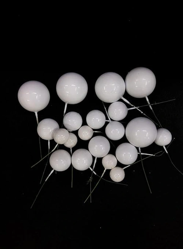 Faux Ball White – Decorative Balls for Cakes, Crafts & Festive Decor