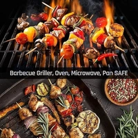 The Baking Curv (6 inches) Natural Bamboo Wooden Skewer Satay Sticks /BBQ Sticks for Kebab Chicken Paneer Tikka Fruits Salad for Barbecue and Grilling  - 6 Inch