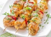 The Baking Curv (12 inches) Natural Bamboo Wooden Skewer Satay Sticks /BBQ Sticks for Kebab Chicken Paneer Tikka Fruits Salad for Barbecue and Grilling  - 12 Inch