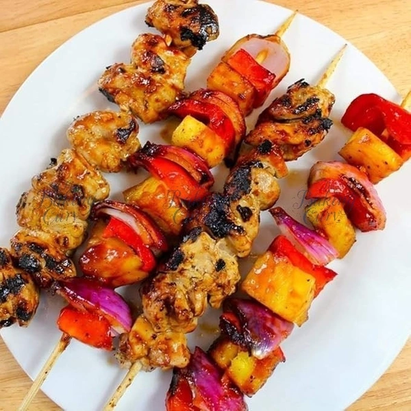 The Baking Curv (12 inches) Natural Bamboo Wooden Skewer Satay Sticks /BBQ Sticks for Kebab Chicken Paneer Tikka Fruits Salad for Barbecue and Grilling  - 12 Inch