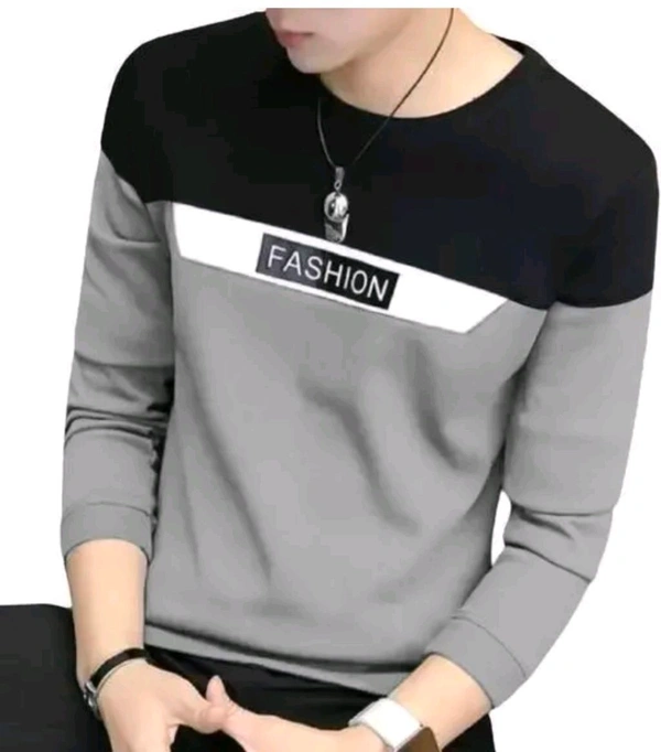 Men's Round Neck Cotton Blend T-shirt  - M