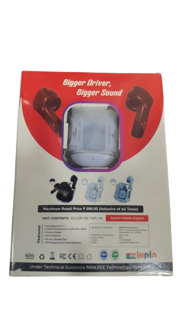 MAKZEE KILLER-102 WIRELESS EAERBURDS - Morning Glory