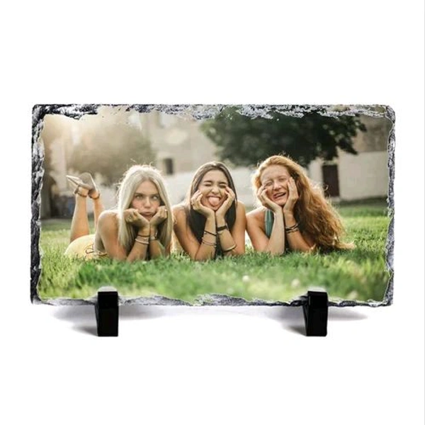 Print X Customized Stone Photo Frame (4x8) - White, Rectangle