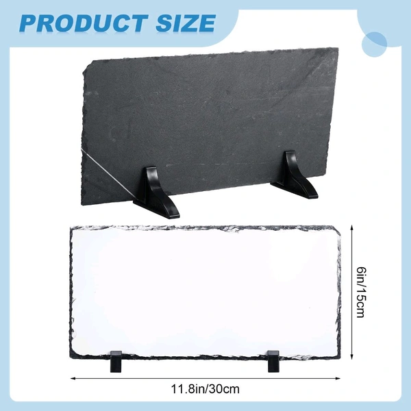 Print X Customized Stone Photo Frame (4x8) - White, Rectangle