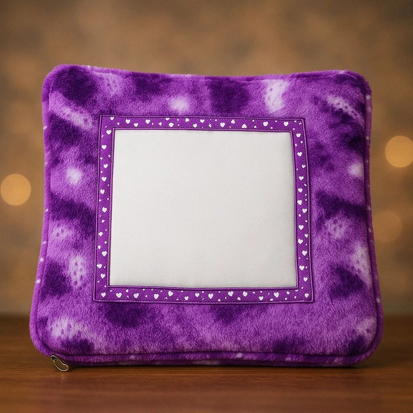 Print X Customized Cushion Square Shape - Square, Purple