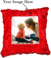 Print X Customized Cushion Square Shape - Red, Square