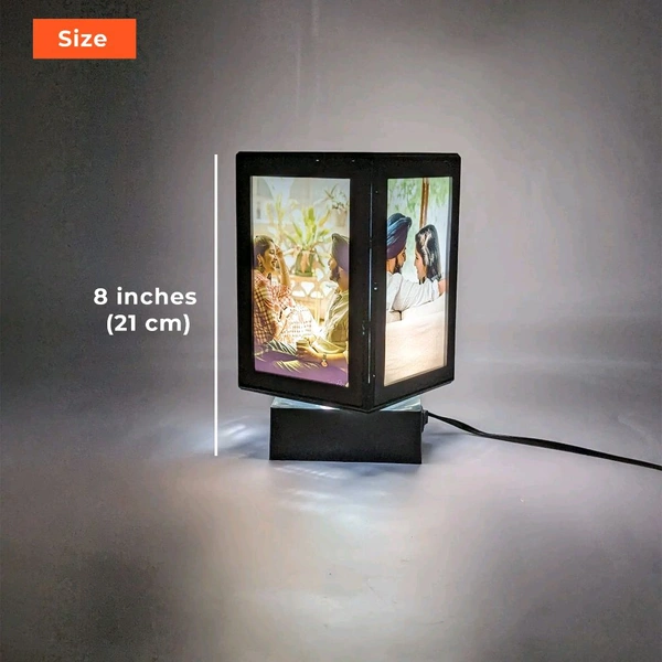 Print X Customized LED Rotating Lamp - Black, 4x8