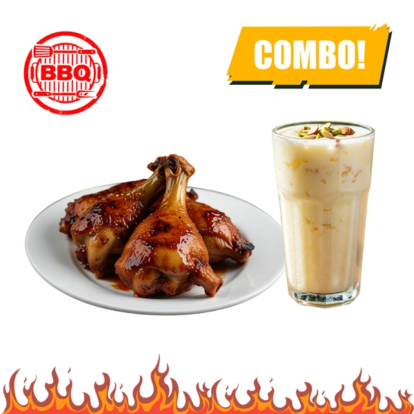BBQ Leg Piece (2pcs) & Standard Lassi