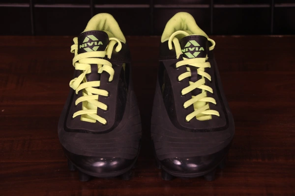 Nivia Airstrike Football Stud with TPU Sole - 5UK, Black & Green