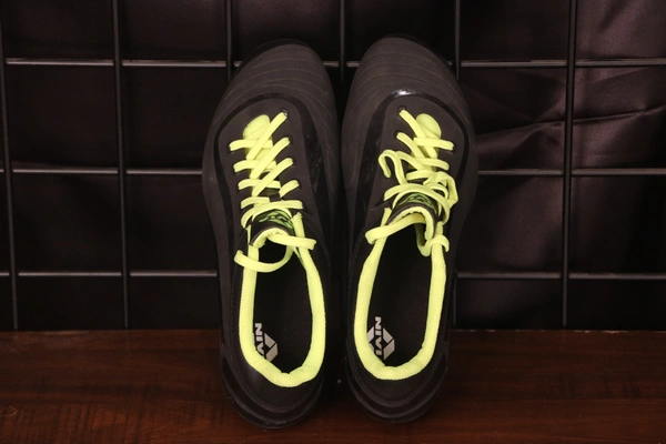 Nivia Airstrike Football Stud with TPU Sole - 5UK, Black & Green