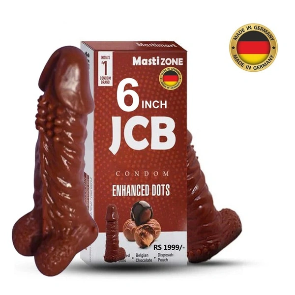 Jcb Condom with Realistic Texture 5 inch Reusable Man Condom (Copy) - 6 inch, chocolate