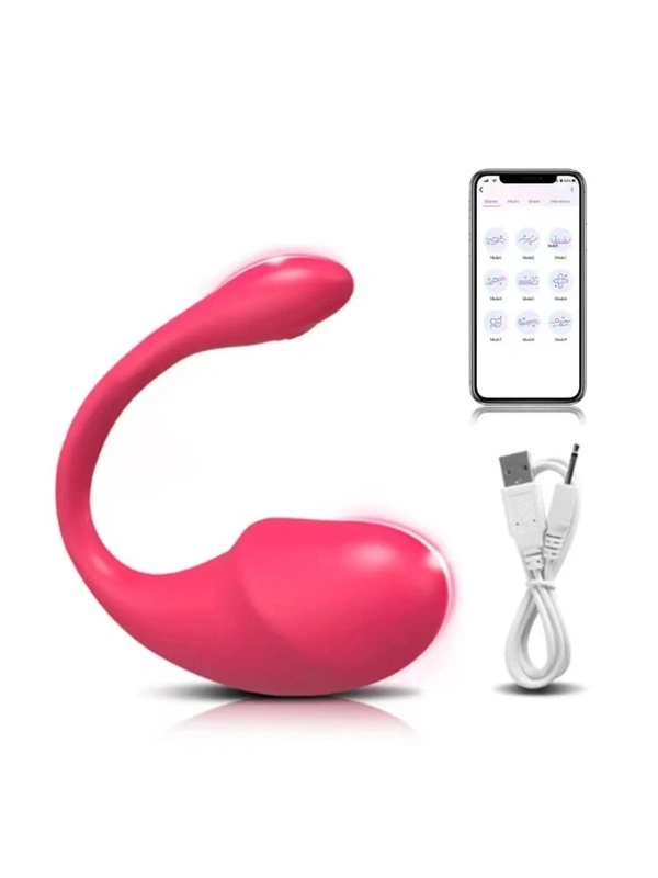 Wireless Bluetooth APP Remote Control USB Mini Vibrator 1&2&3 9 Frequency Adult Sex Toy for Women - Purple