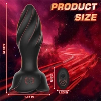 Anal Plug Rose Vibrator Couples Sex Toys for Women Vibrating Butt Plug With Remote Anal Vibrators Rose Sex Toy Adult Games - L, Black