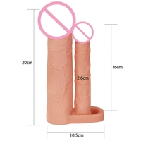 Duramax 8 inch Soft DROGON JUMBO Silicon double head Dual Plazer penis silive Condom and dildo - Skin