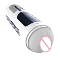 High Quality Vibration & Suction System Oral Voice Operated Electric Sex Toy Male Masturbation Aircraft Cup for Male Masturbator - 10 inch, skin