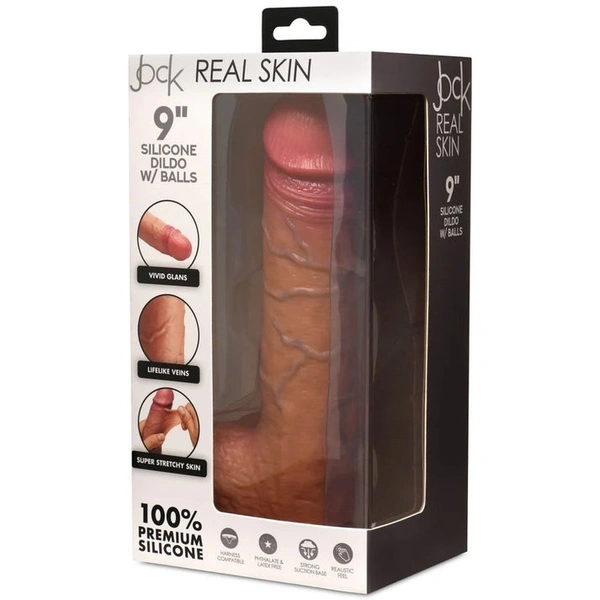 Dual Density Silicone Stud Dildo 8 inch | Realistic Dildos from Condom Depot - 8 inch, skin