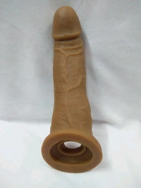 Duramax SOFT SILICON Dragon Condom with Silicon Texture 9 inch Reusable Man Condom - 9, chocolate