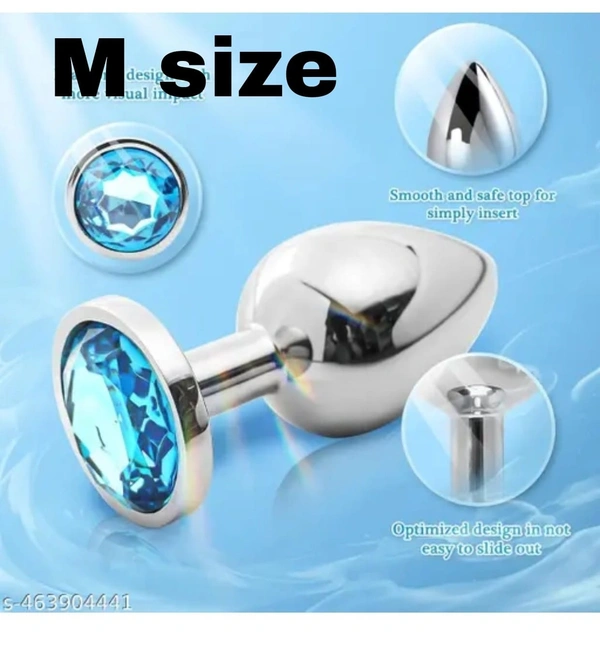 Heart Shaped Anal Plugs  Jewel Butt Plugs Prostate Massager Stainless Steel Metal Butt Plugs - m, White