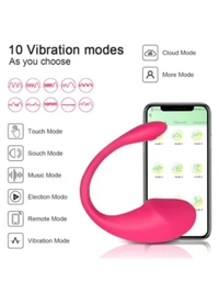 Wireless Bluetooth APP Remote Control USB Mini Vibrator 1&2&3 9 Frequency Adult Sex Toy for Women - Purple
