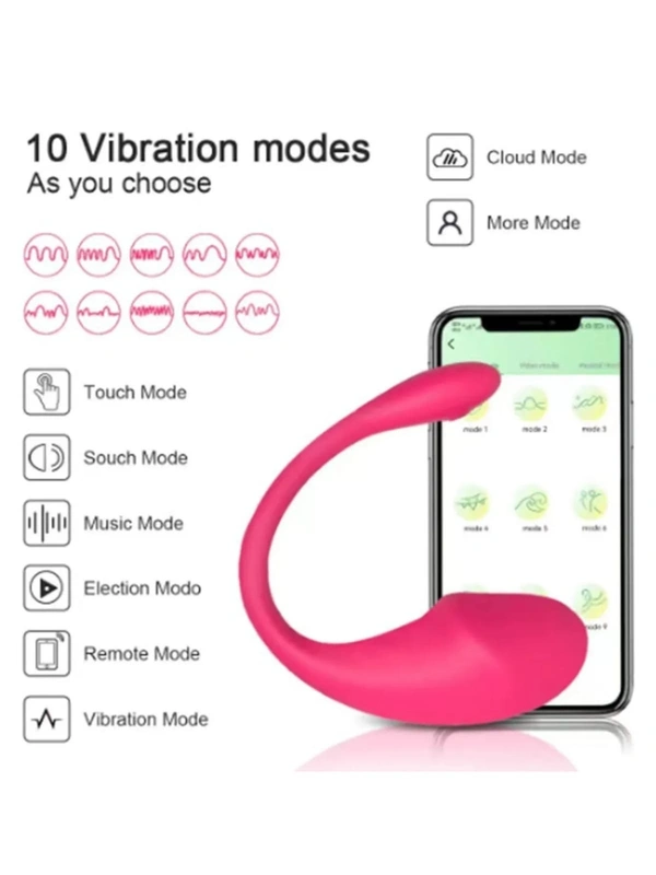 Wireless Bluetooth APP Remote Control USB Mini Vibrator 1&2&3 9 Frequency Adult Sex Toy for Women - Purple