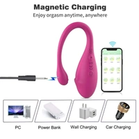 Portable Wireless Bluetooth Remote Control Couple Vibrator IPX6 Waterproof and USB Power Made With Softest Silicone - m, Purple