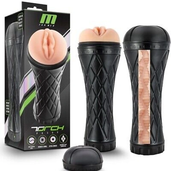 Pusyy High Vibrter Masturbator For Men, Artificial Vagina or Pocket Pussy DROGON JUMBO - 7 inch, skin
