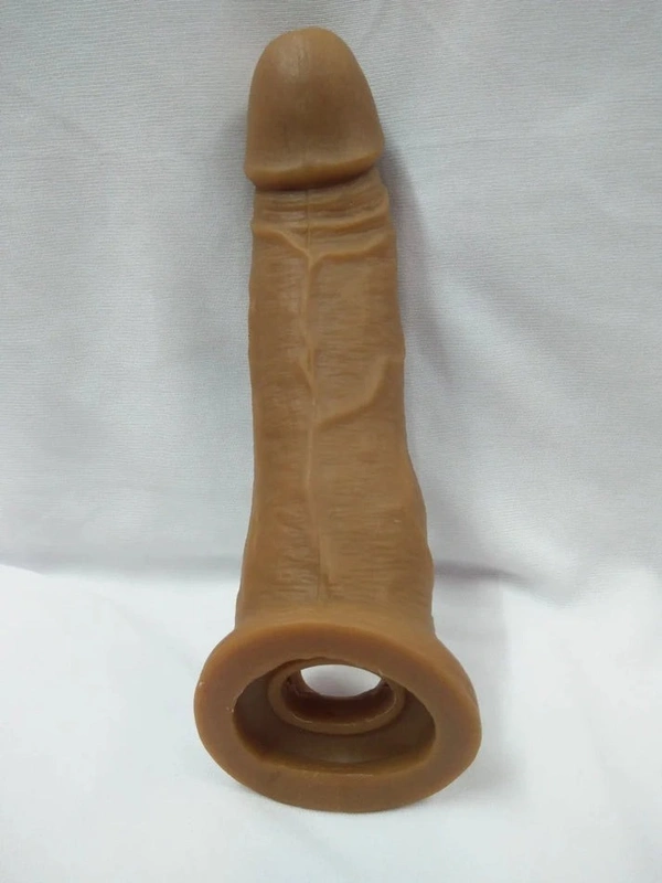 9 Dragon Condom with Silicon 9 inch Reusable Man Condom - 9 inch, chocolate