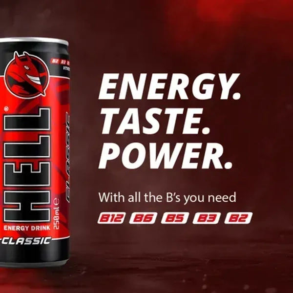 Hell Energy Classic Energy Drink (250 ml, Classic Flavored)
