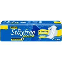 STAYFREE Sanitary Pads - Secure Cottony, 6 pcs