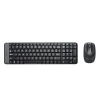 Logitech Electronics MK220 Wireless Keyboard & Mouse Combo - Spill Resistant, Black, 1 Unit