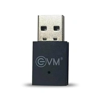 EVM 600Mbps USB WiFi + Bluetooth Adapter | Dual Band 2.4GHz 5GHz 802.11ac | High Gain Antenna | Wireless Dongle for PC Laptop | Windows & Mac Compatible | 1 Year Warranty (EVM-USBD-03)