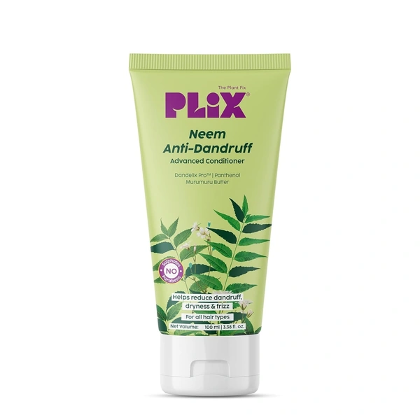 PLIX - THE PLANT FIX Neem Anti-Dandruff Advanced Conditioner | Reduces Dandruff, Dryness & Frizz | With Dandelix Pro™ & Murumuru Butter | Locks in Moisture | Paraben & Sulphate Free | For Men & Women | 175 ml