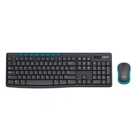 Logitech MK275 Wireless Keyboard and Mouse Combo for Windows, 2.4 GHz Wireless, Compact Wireless Mouse, 8 Multimedia & Shortcut Keys, 2-Year Battery Life, PC/Laptop - Black