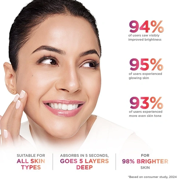 Glow and Lovely Renew Bright Multivitamin Serum in Cream | Vitamins B,C and E | Renews Skin cells |Bright and Healthy Skin | Clinically proven formula is dermatologically tested | 80g