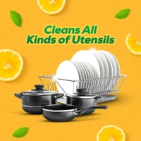 Vim Dishwash Liquid Gel Lemon, With Lemon Fragrance, Leaves No Residue, Grease Cleaner For All Utensils, Bottle - 750ml