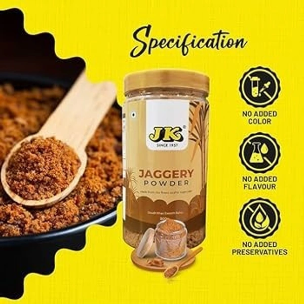 JK 100% Natural Sweetne 500Gram JAGGERY POWDER Gur/Gud/Shakkar Powder Replacement of Healthy Sugar 500g - 500 g