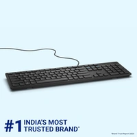 Dell KB216 Wired Multimedia Keyboard - Full-Size Layout with USB Interface, Chiclet Keys, Spill Resistance with 3 Indicator Lights| Plug and Play| Hot Keys: Volume, Mute, Play/Pause, Backward, Forward