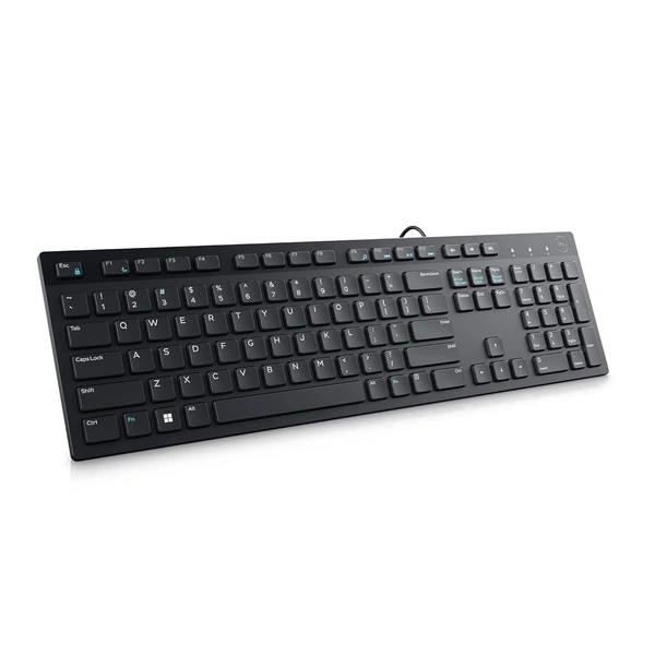 Dell KB216 Wired Multimedia Keyboard - Full-Size Layout with USB Interface, Chiclet Keys, Spill Resistance with 3 Indicator Lights| Plug and Play| Hot Keys: Volume, Mute, Play/Pause, Backward, Forward