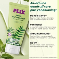 PLIX - THE PLANT FIX Neem Anti-Dandruff Advanced Conditioner | Reduces Dandruff, Dryness & Frizz | With Dandelix Pro™ & Murumuru Butter | Locks in Moisture | Paraben & Sulphate Free | For Men & Women | 175 ml