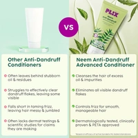 PLIX - THE PLANT FIX Neem Anti-Dandruff Advanced Conditioner | Reduces Dandruff, Dryness & Frizz | With Dandelix Pro™ & Murumuru Butter | Locks in Moisture | Paraben & Sulphate Free | For Men & Women | 175 ml