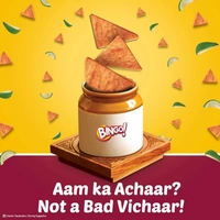 Bingo! Mad Angles Achaari Masti – Desi Mango Pickle Flavour Crunchy Triangle Chips | Tasty Snack for Any Time Cravings - 60gm