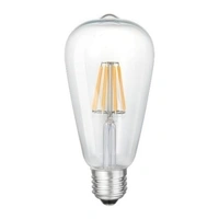 Bulbright LED Vintage Edison Bulb ST64/ST19, Clear Glass Body, 8W LED Filament Bulb, E26 Base, Clear Warm White 2700K, 80W Equivalent, 110-120VAC, Dimmable (80Watts) (8W)